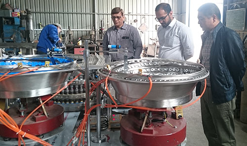 India Customer Mr Kurlekar visited for flip off cap assembly machine